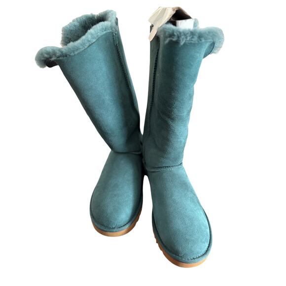 Women’s 9 UGG Australia‎ Teal/Green Bailey Button Triplet Boots Festival BNWOT - Picture 2 of 5